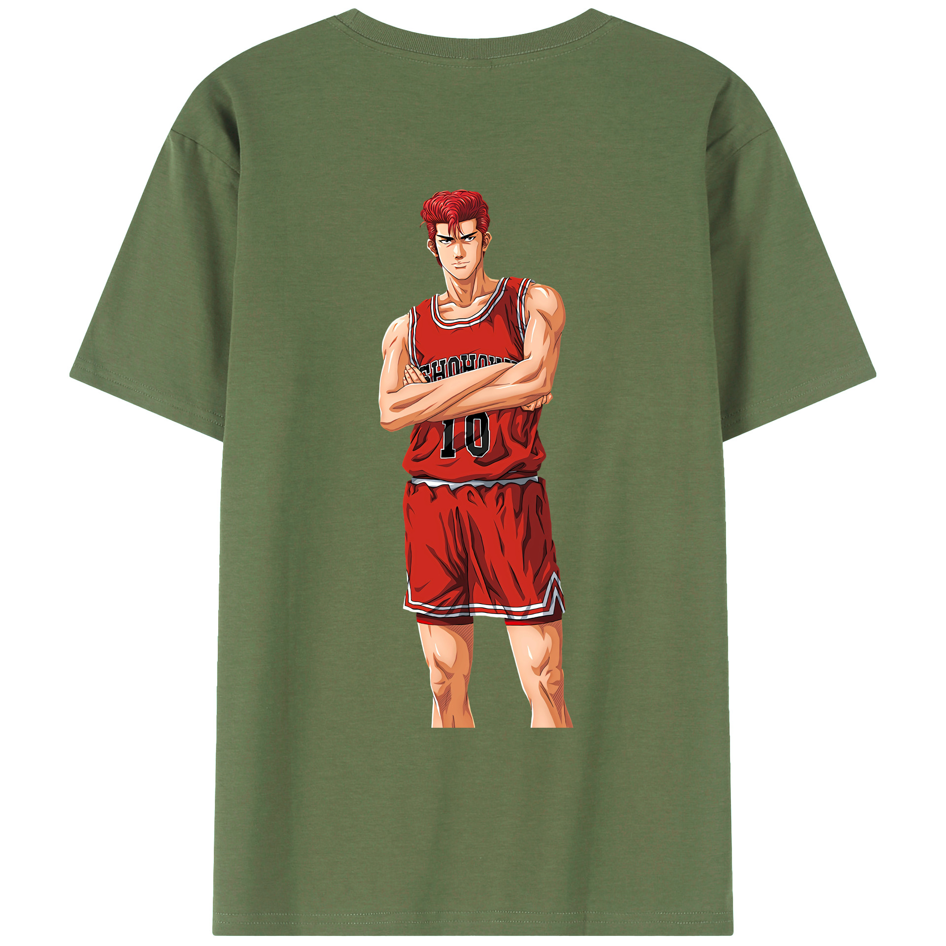 （画像用） SLAM DUNK／スラムダンク 綿100％ メンズ半袖Tシャツ（バックプリント） 通気性
